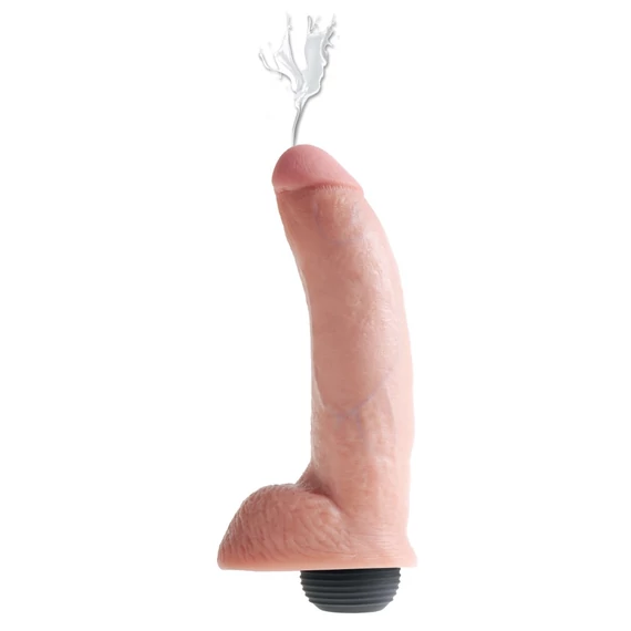 9" Squirting Cock with Balls Light