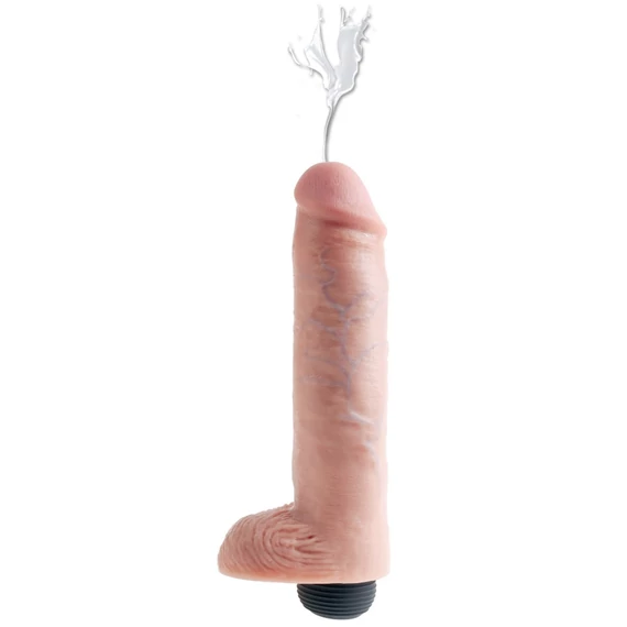 10" Squirting Cock with Balls  Light