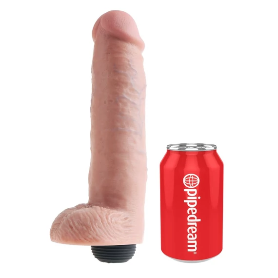 10" Squirting Cock with Balls  Light
