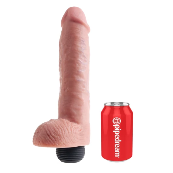 11" Squirting Cock with Balls  Light