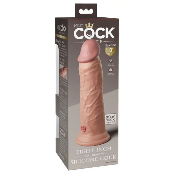 8" Dual Density Silicone Cock  Light