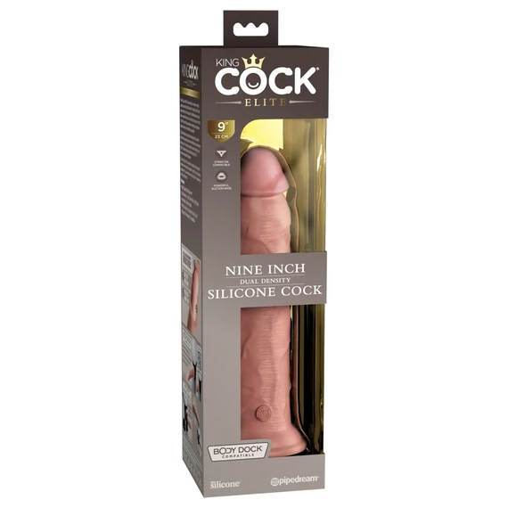 9" Dual Density Silicone Cock  Light