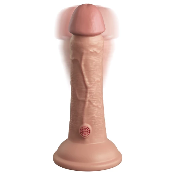 6" Dual Density Vibrating Silicone Cock  Light