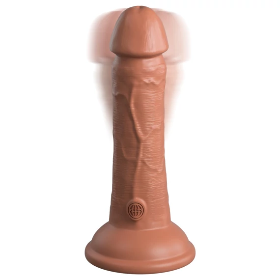 6" Dual Density Vibrating Silicone Cock  Tan