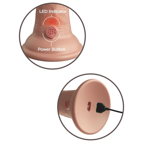 8" Dual Density Vibrating Silicone Cock  Light