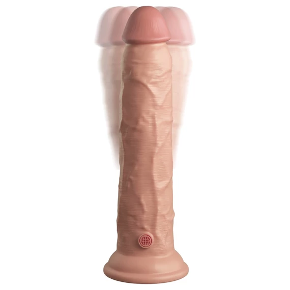9" Dual Density Vibrating Silicone Cock with Remote  Light