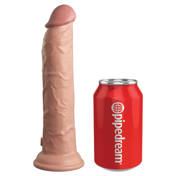 9" Dual Density Vibrating Silicone Cock with Remote  Light