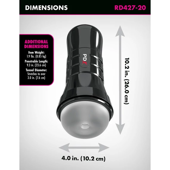 PDX Extreme - Wet Stroker - Super Slide & Glide XXL - Frosted