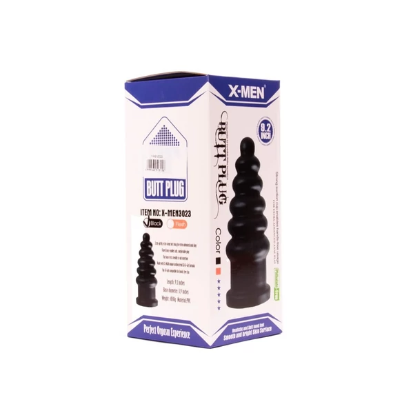 X-MEN 9.2 inch Butt Plug Black