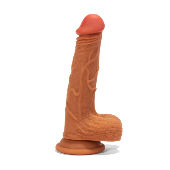 X-MEN 8.3 inch Double Layer Silicone Dildo Brown