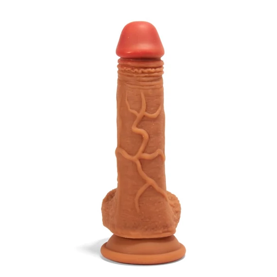 X-MEN 8.3 inch Double Layer Silicone Dildo Brown
