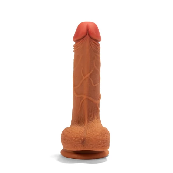 X-MEN 8.3 inch Double Layer Silicone Dildo Brown