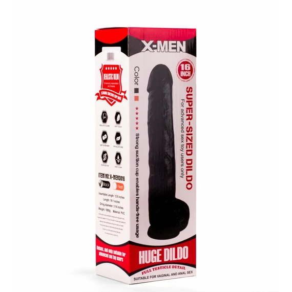 X-MEN 16" Super-Sized Dildo Black