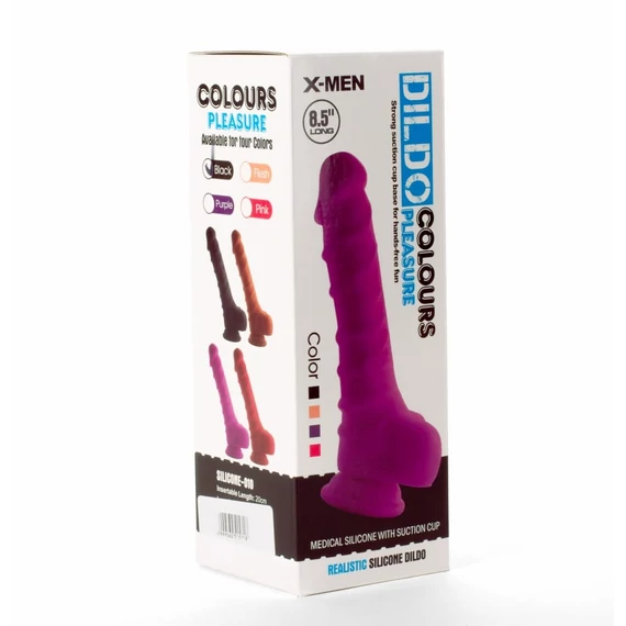 X-MEN 8.5" Dildo Colours Pleasure Black 1