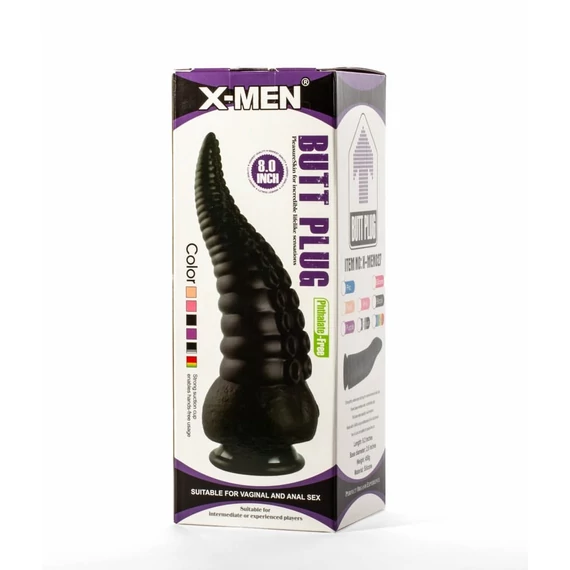 X-Men 8" Butt Plug Black