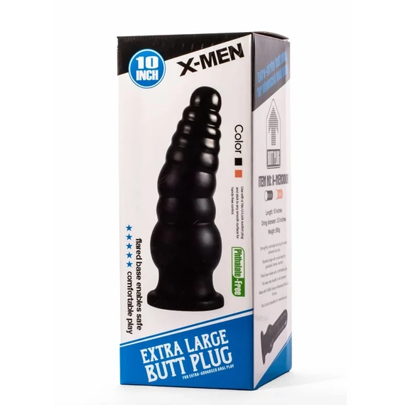 X-Men 10" Extra Large Butt Plug Black II