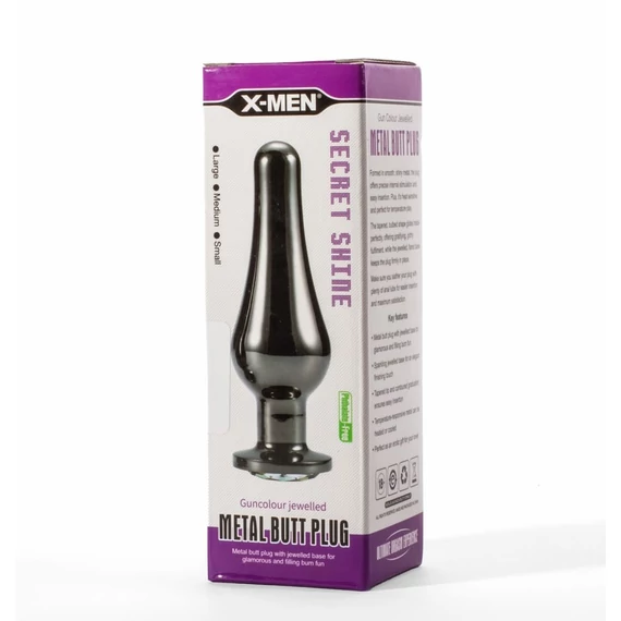 X-Men Secret Shine Gun Colour Jewelled Metal Butt Plug M