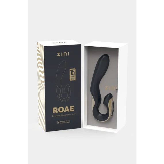 Zini Roae SE Three-way Pleasure Vibrator Black Gold