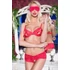 Kép 2/3 - CR 4193 L Red Open Bra 3 pc Set