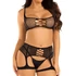 Kép 4/5 - Top and garter harness O/S - black