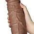 Kép 12/14 - 10.5'' Realistic Chubby Dildo Brown