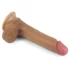 Kép 2/6 - 8'' Dual layered Platinum Silicone Cock Brown
