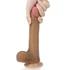 Kép 4/6 - 8'' Dual layered Platinum Silicone Cock Brown