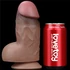 Kép 3/9 - 7" Dual-Layered Silicone Nature Cock Brown