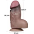 Kép 9/9 - 7" Dual-Layered Silicone Nature Cock Brown