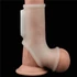 Kép 2/7 - Vibrating Silk Knights Ring with Scrotum Sleeve (White) I