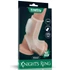Kép 1/8 - Vibrating Silk Knights Ring with Scrotum Sleeve (White) II
