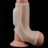Kép 2/8 - Vibrating Silk Knights Ring with Scrotum Sleeve (White) II