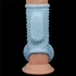 Kép 3/8 - Vibrating Drip Knights Ring with Scrotum Sleeve Blue