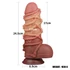 Kép 3/12 - 9.5'' Dual layered Platinum Silicone Cock with Rope