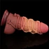Kép 10/12 - 9.5'' Dual layered Platinum Silicone Cock with Rope