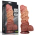 Kép 1/13 - 10.5'' Dual layered Platinum Silicone Cock with Rope