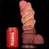 Kép 2/13 - 10.5'' Dual layered Platinum Silicone Cock with Rope