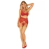 Kép 3/7 - Lonesia garter belt red  S/M