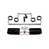Kép 4/4 - Spread 'em Bar and Cuff Set  Silver/Black