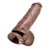 Kép 5/5 - 11" Cock with Balls  Brown