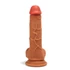 Kép 4/6 - X-MEN 8.3 inch Double Layer Silicone Dildo Brown